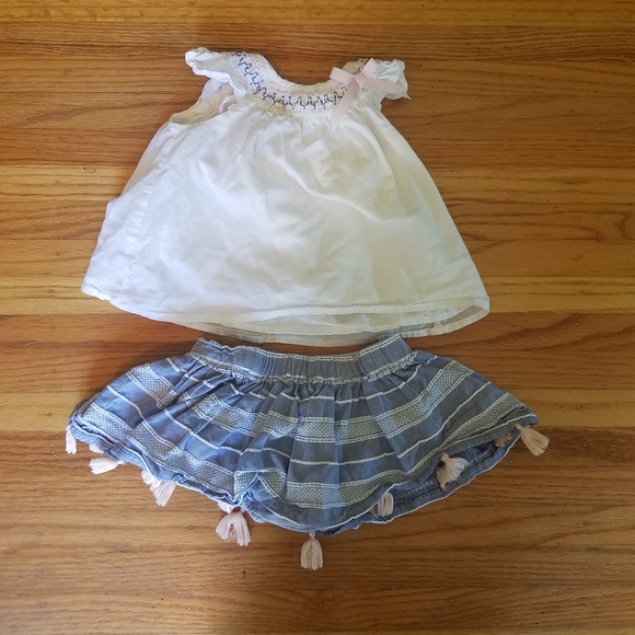 Chelsea's Corner Other - *Host Pick!*12 mo. Blue Skort & Matching White Top